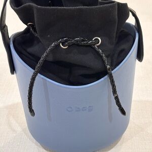 O BAG Classic Bucket Bag Braided Drawstring and Canvas Liner with side pocket